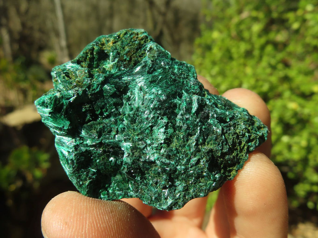 Natural Chatoyant Silky Malachite Specimens  x 12 From Kasompe, Congo - Toprock Gemstones and Minerals 