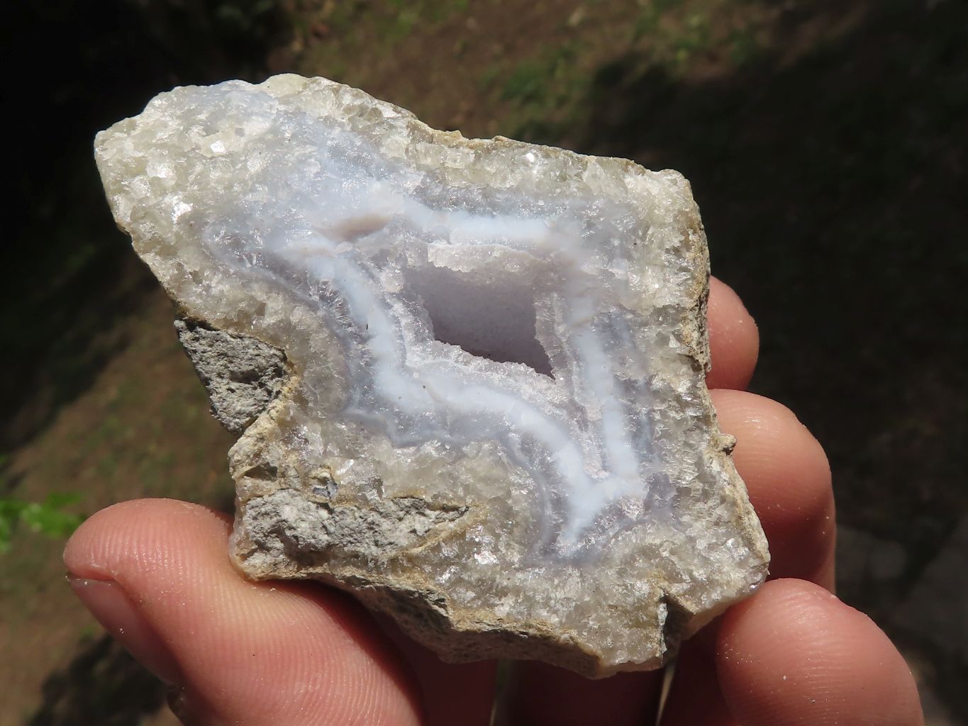 Natural Blue Lace Agate Geode Specimens  x 15 From Malawi - TopRock