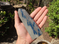 Polished Blue Spotted Spinel Quartz Points x 3 From Madagascar - Toprock Gemstones and Minerals 
