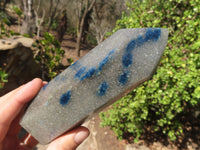 Polished Blue Spotted Spinel Quartz Points x 3 From Madagascar - Toprock Gemstones and Minerals 