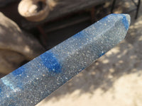 Polished Blue Spotted Spinel Quartz Points x 3 From Madagascar - Toprock Gemstones and Minerals 