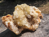 Natural Limonite Tinted Clear Quartz Crystal Vug Specimens  x 3 From Solwezi, Zambia - TopRock
