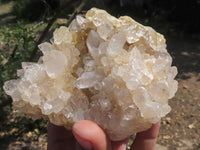 Natural Limonite Tinted Clear Quartz Crystal Vug Specimens  x 3 From Solwezi, Zambia - TopRock