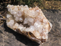 Natural Limonite Tinted Clear Quartz Crystal Vug Specimens  x 3 From Solwezi, Zambia - TopRock