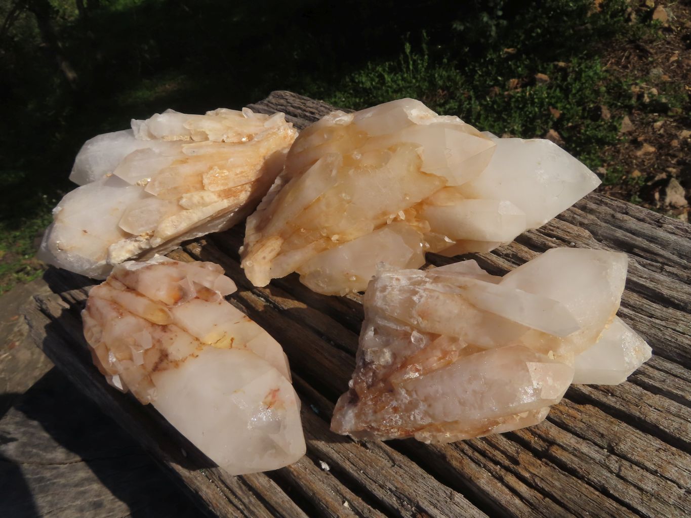 Natural Selected Intact Quartz Clusters x 4 From Madagascar - TopRock