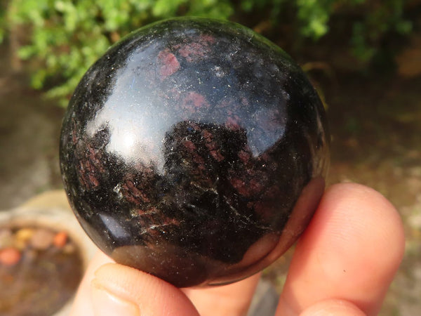 Polished Rare Sparkling Blue Iolite / Water Sapphire Spheres  x 12 From Madagascar - Toprock Gemstones and Minerals 