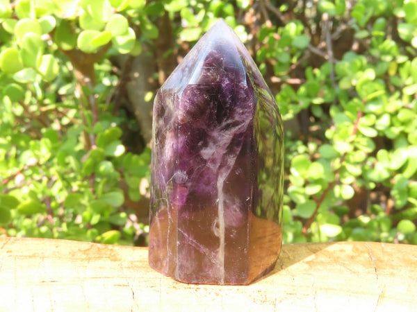Polished Deep Purple Chevron Amethyst Quartz Crystal Points x 6 From Zambia - TopRock