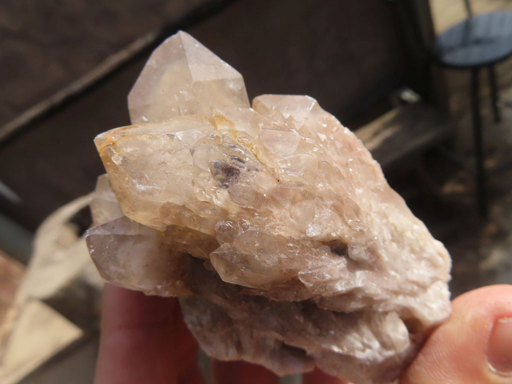 Natural Smokey Quartz Clusters x 6 From Congo - Toprock Gemstones and Minerals 