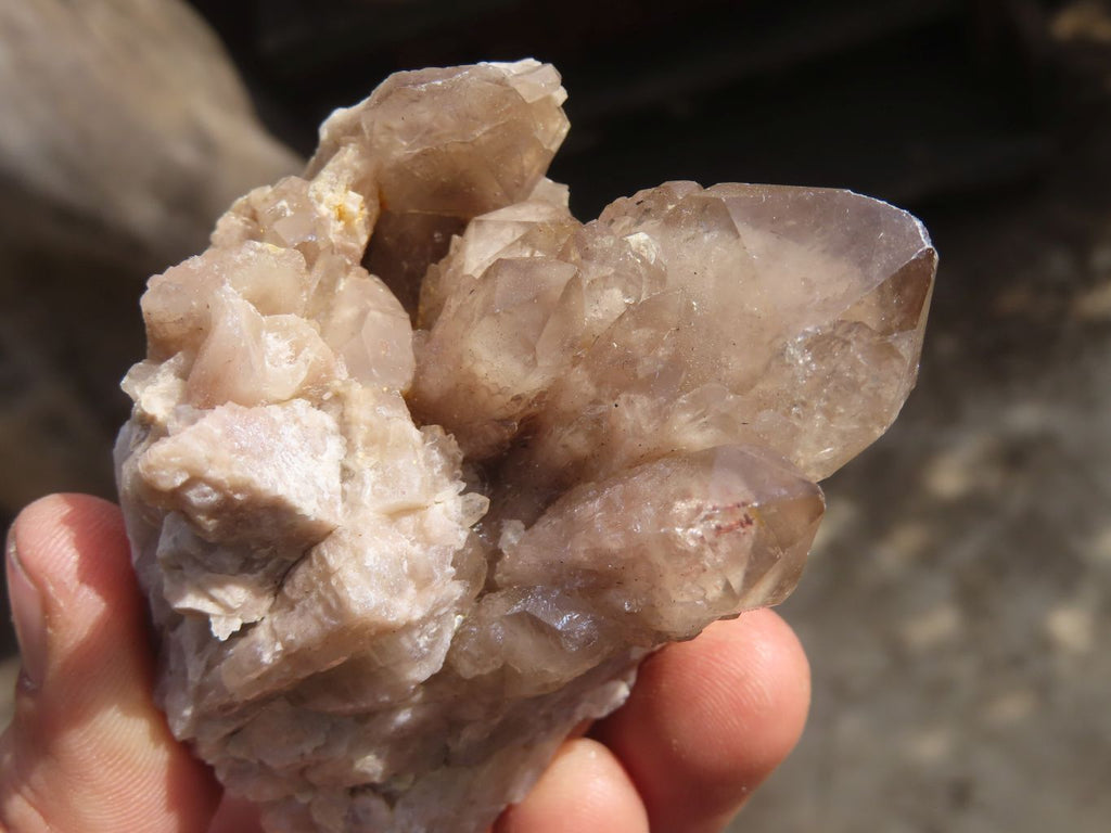 Natural Smokey Quartz Clusters x 6 From Congo - Toprock Gemstones and Minerals 