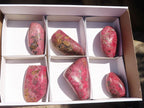 Polished Red Rhodonite Free Forms x 6 From Zimbabwe - Toprock Gemstones and Minerals 