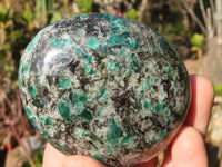 Polished Rare Emerald Mica In Matrix Galet-Palm Stones x 6 From Mutoko, Zimbabwe - Toprock Gemstones and Minerals 