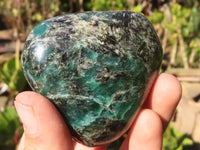 Polished Rare Emerald Mica In Matrix Galet-Palm Stones x 6 From Mutoko, Zimbabwe - Toprock Gemstones and Minerals 
