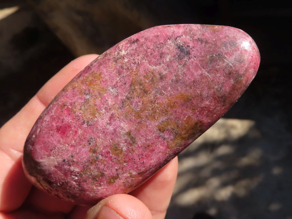 Polished Red Rhodonite Free Forms x 6 From Zimbabwe - Toprock Gemstones and Minerals 