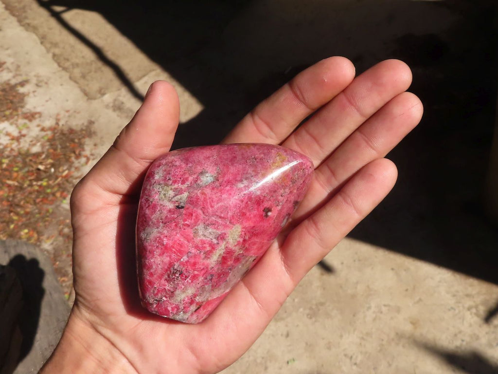 Polished Red Rhodonite Free Forms x 6 From Zimbabwe - Toprock Gemstones and Minerals 