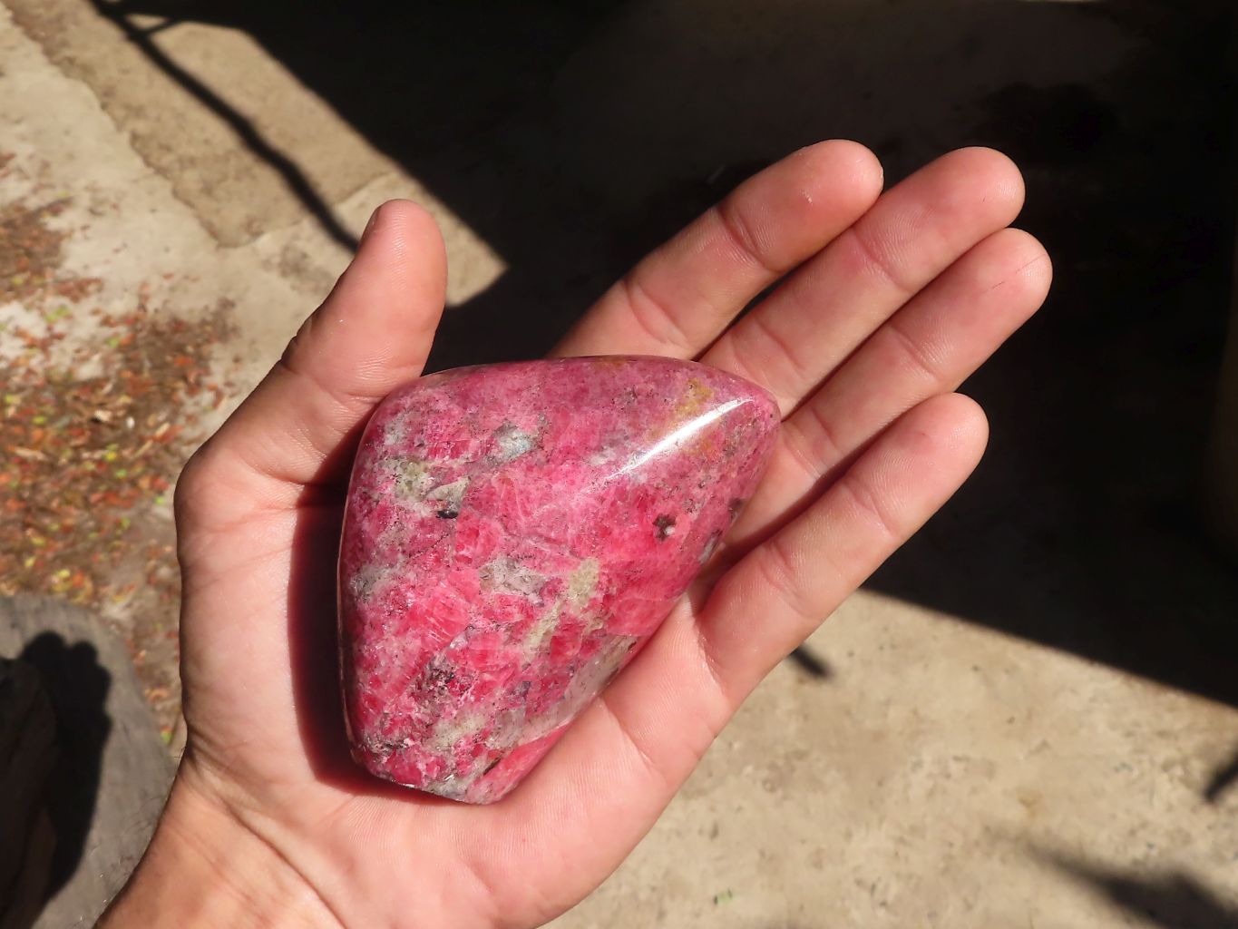 Polished Red Rhodonite Free Forms x 6 From Zimbabwe - Toprock Gemstones and Minerals 