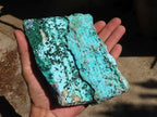 Natural Drusy Chrysocolla & Malachite Dolomite Specimens x 2 From Likasi, Congo - Toprock Gemstones and Minerals 