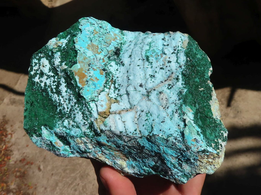 Natural Drusy Chrysocolla & Malachite Dolomite Specimens x 2 From Likasi, Congo - Toprock Gemstones and Minerals 
