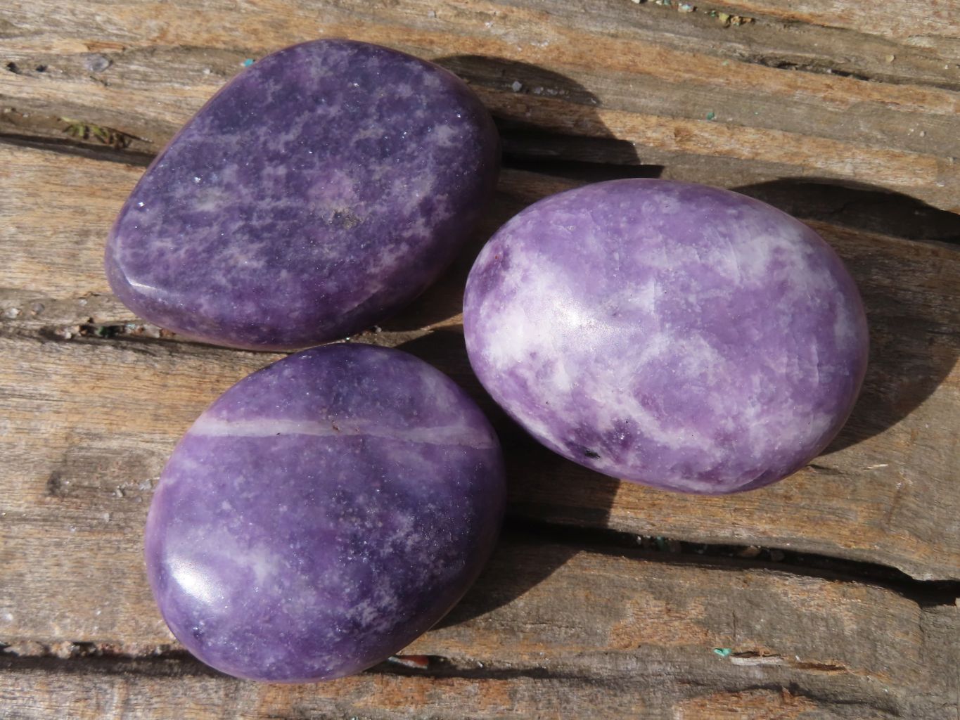 Polished Purple Lepidolite Gallets  x 12 From Zimbabwe - Toprock Gemstones and Minerals 