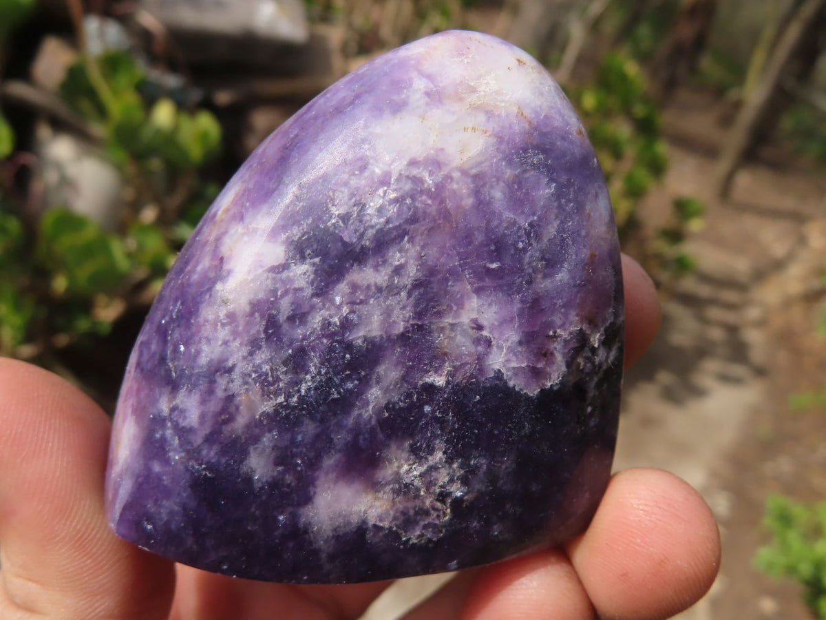 Polished Purple Lepidolite Gallets  x 12 From Zimbabwe - Toprock Gemstones and Minerals 