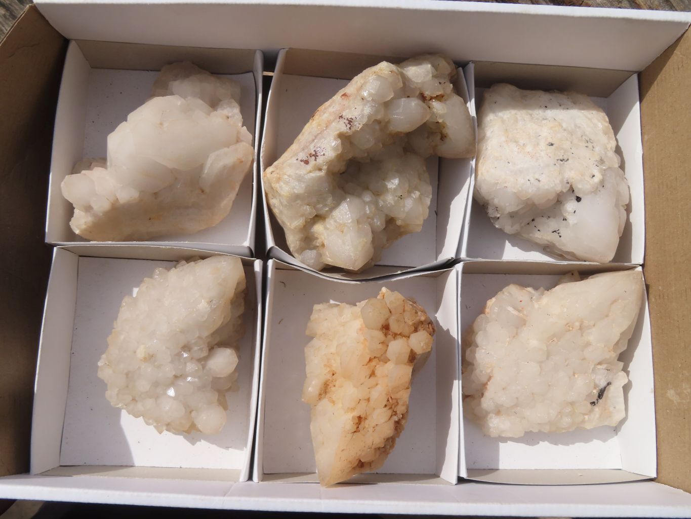 Natural Castle Quartz Clusters x 6 From Ivato, Madagascar - Toprock Gemstones and Minerals 