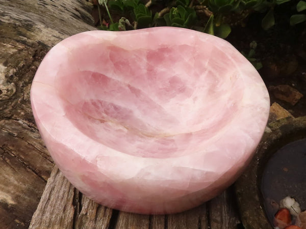 Polished Extra Large Pink Rose Quartz Bowl  x 1 From Ambatondrazaka, Madagascar - Toprock Gemstones and Minerals 