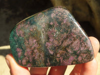 Polished Fluorescent Ruby Corundum In Chrome Verdite Free Forms x 4 From Zimbabwe - Toprock Gemstones and Minerals 