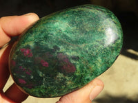 Polished Fluorescent Ruby Corundum In Chrome Verdite Free Forms x 4 From Zimbabwe - Toprock Gemstones and Minerals 