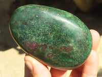 Polished Fluorescent Ruby Corundum In Chrome Verdite Free Forms x 4 From Zimbabwe - Toprock Gemstones and Minerals 