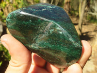 Polished Fluorescent Ruby Corundum In Chrome Verdite Free Forms x 4 From Zimbabwe - Toprock Gemstones and Minerals 