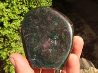 Polished Fluorescent Ruby Corundum In Chrome Verdite Free Forms x 3 From Zimbabwe - Toprock Gemstones and Minerals 