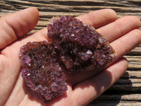 Natural Small Dark "Amethystos" Amethyst Clusters x 35 From Kwaggafontein, South Africa - TopRock