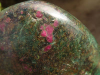Polished Fluorescent Ruby Corundum In Chrome Verdite Free Forms x 3 From Zimbabwe - Toprock Gemstones and Minerals 