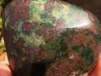 Polished Fluorescent Ruby Corundum In Chrome Verdite Free Forms x 3 From Zimbabwe - Toprock Gemstones and Minerals 