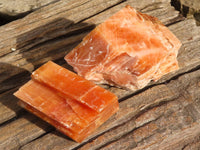 Natural New Sunset Orange Calcite Specimens  x 6 From Spitzkop, Namibia - Toprock Gemstones and Minerals 