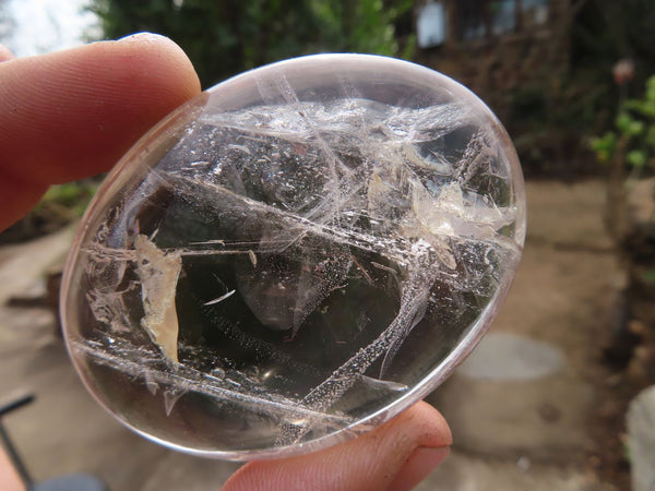 Polished Clear Quartz Galet / Palm Stones x 16 From Antsirabe, Madagascar - Toprock Gemstones and Minerals 