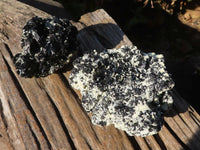 Natural Large Schorl Black Tourmaline Specimen x 2 From Erongo, Namibia - Toprock Gemstones and Minerals 