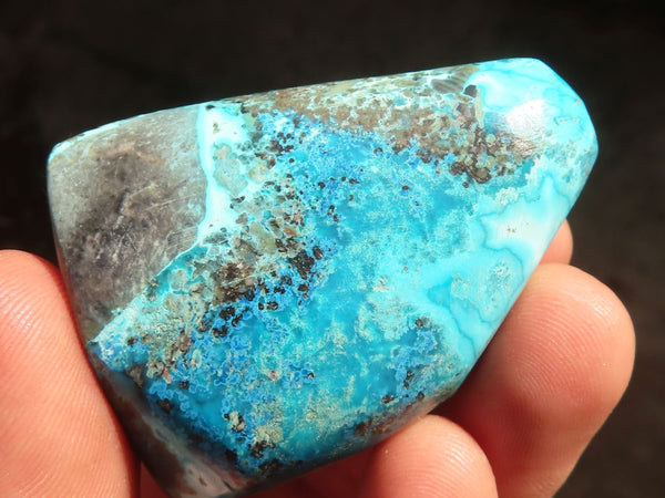 Polished Blue Shattuckite Free Forms x 6 From Kaokoveld, Namibia - Toprock Gemstones and Minerals 