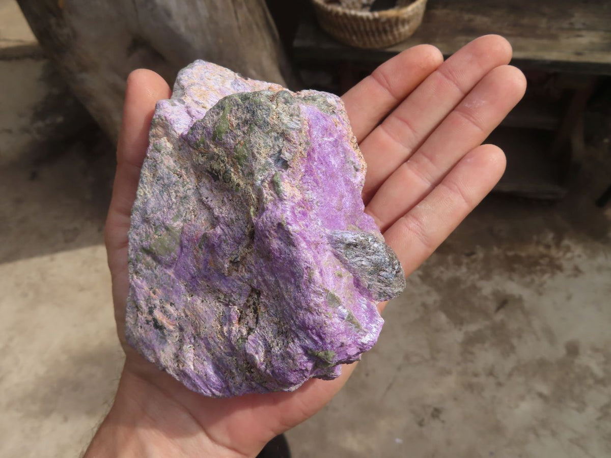 Natural Rough Stichtite & Serpentine Specimens x 5 From Barberton, South Africa - Toprock Gemstones and Minerals 