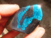 Polished Blue Shattuckite Free Forms x 6 From Kaokoveld, Namibia - Toprock Gemstones and Minerals 