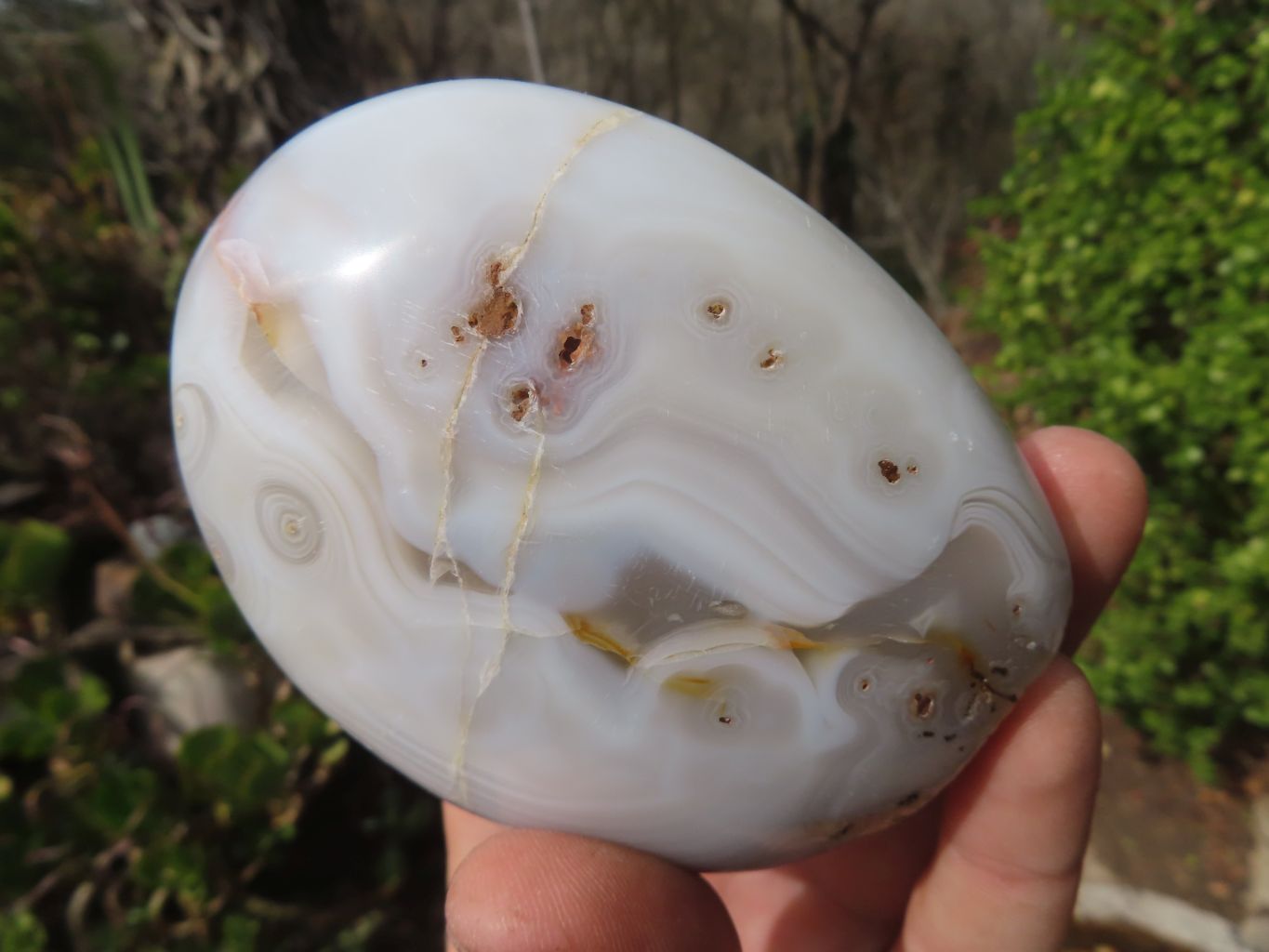 Polished Ghost Agate Standing Free Forms  x 3 From West Coast, Madagascar - Toprock Gemstones and Minerals 