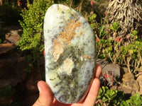 Polished Dendritic Opal Standing Free Forms x 2 From Moralambo, Madagascar - Toprock Gemstones and Minerals 