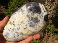 Polished Dendritic Opal Standing Free Forms x 2 From Moralambo, Madagascar - Toprock Gemstones and Minerals 