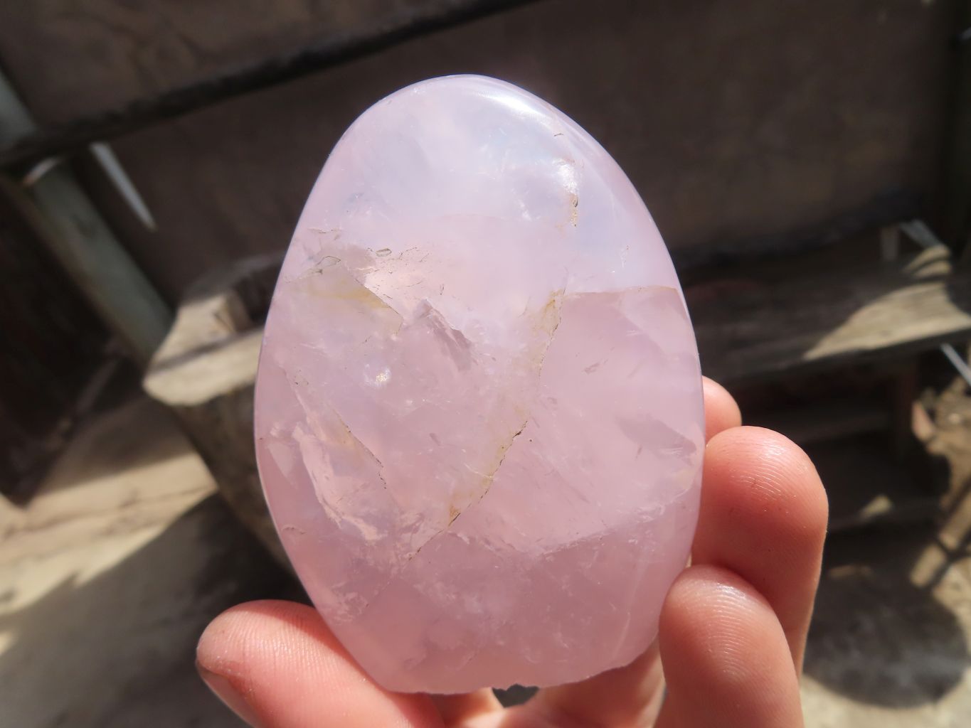 Polished Rose Quartz Standing Free Forms x 6 From Antsirabe, Madagascar - Toprock Gemstones and Minerals 