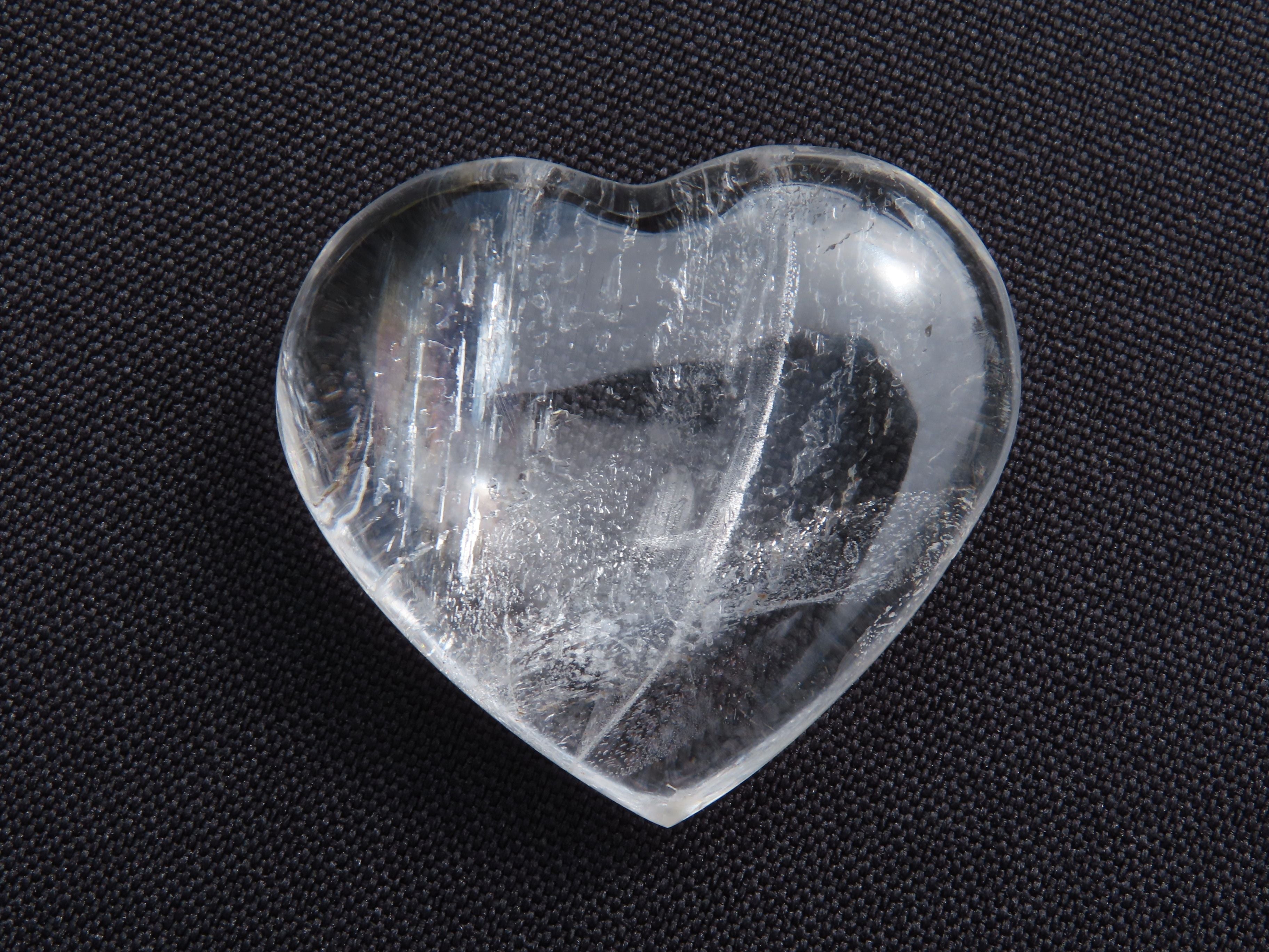 Polished Small Rock Crystal Gemstone Hearts  - sold per 1 kg -  From Madagascar - TopRock