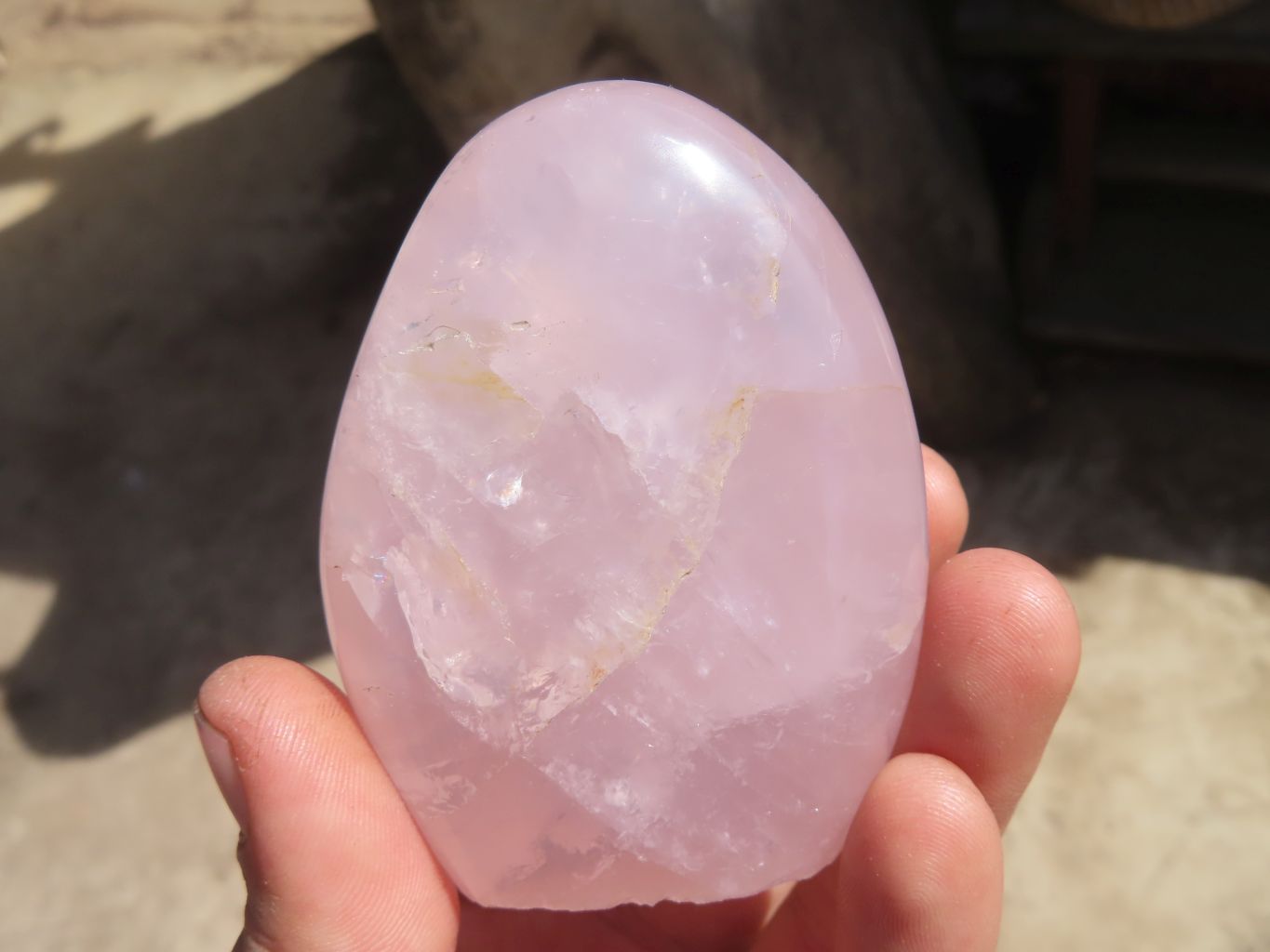 Polished Rose Quartz Standing Free Forms x 6 From Antsirabe, Madagascar - Toprock Gemstones and Minerals 