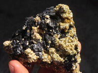 Natural Schorl Black Tourmaline With Vermiculite Specimens x 12 From Erongo, Namibia - Toprock Gemstones and Minerals 
