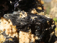 Natural Schorl Black Tourmaline With Vermiculite Specimens x 12 From Erongo, Namibia - Toprock Gemstones and Minerals 