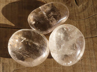 Polished Semi Optic Clear Quartz Free Forms x 12 From Madagascar - Toprock Gemstones and Minerals 