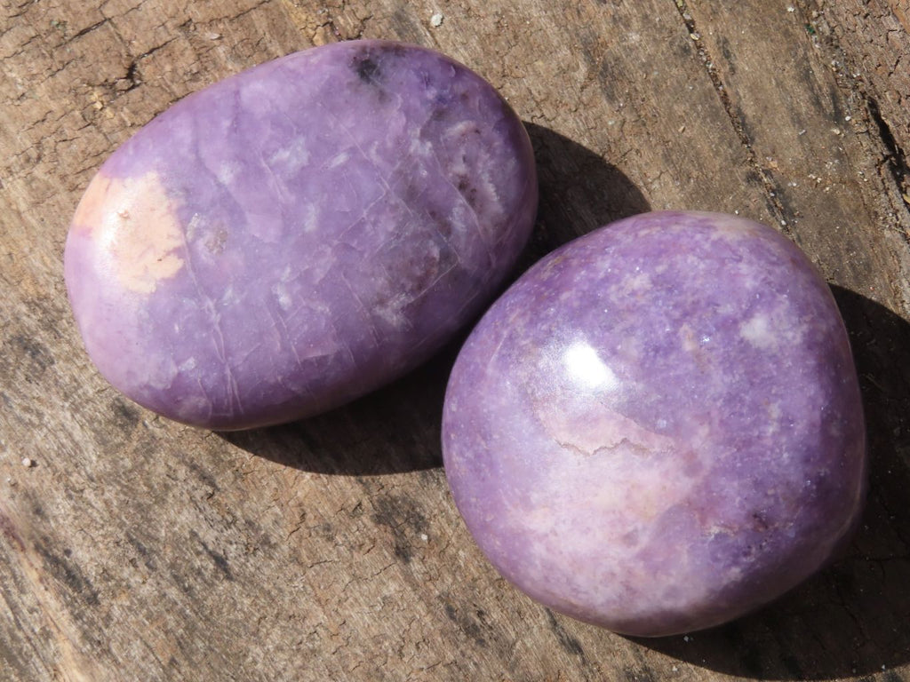 Polished Purple Lepidolite Gallets  x 6 From Zimbabwe - Toprock Gemstones and Minerals 