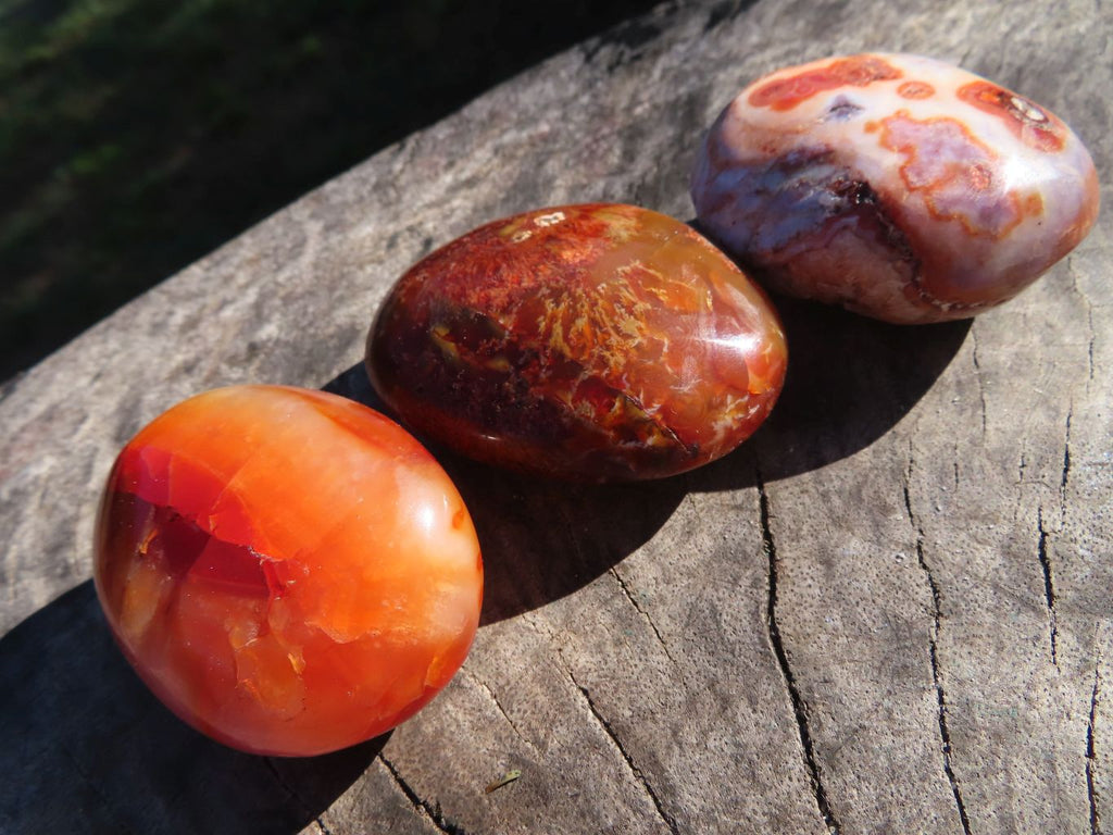 Polished Carnelian Gallets With Natural Vugs & Crystalline Features x 20 From Madagascar - TopRock